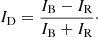 $$ \begin{aligned} I_{\rm D} = \frac{I_{\rm B} - I_{\rm R}}{I_{\rm B} + I_{\rm R}}\cdot \end{aligned} $$