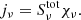 $$ \begin{aligned} j_\nu = S_\nu ^\mathrm{tot} \chi _\nu . \end{aligned} $$