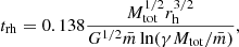 $$ \begin{aligned} t_{\rm rh} = 0.138\frac{M_{\rm tot}^{1/2}r_{\rm h}^{3/2}}{G^{1/2}\bar{m}\ln (\gamma M_{\rm tot}/\bar{m})} , \end{aligned} $$