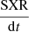 $ \frac{\mathrm{SXR}}{\mathrm{d}t} $