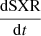 $ \frac{\mathrm{dSXR}}{\mathrm{d}t} $