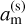 $a_{\rm{m}}^{\left( {\rm{s}} \right)}$