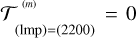 $T_{\left( {{\rm{lmp}}} \right) = \left( {2200} \right)}^{\left( m \right)} = 0$