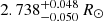$ 2.738^{+0.048}_{-0.050}\,R_\odot $