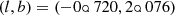 $ (l, b)=(-0\circ\hskip-2pt .720, 2\circ\hskip-2pt .076) $