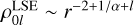 $\rho _{0l}^{{\rm{LSE}}}\~{r^{{{ - 2 + 1} \mathord{\left/ {\vphantom {{ - 2 + 1} {\alpha + l}}} \right. \kern-\nulldelimiterspace} {\alpha + l}}}} $