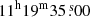 $ 11^{\mathrm{h}}19^{\mathrm{m}}35{{\overset{\text{ s}}{.}}}00 $