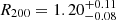 $ R_{200}=1.20_{-0.08}^{+0.11} $