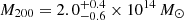 $ M_{200}=2.0_{-0.6}^{+0.4} \times 10^{14}\,M_{\odot} $