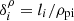$ \delta_i^\rho=l_i/\rho_\mathrm{pi} $