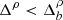 $ \Delta^{\rho} < \Delta^{\rho}_b $