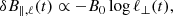 $$ \begin{aligned}&\delta B_{\parallel , \ell }(t) \propto -B_{0} \log \ell _{\perp }(t) , \end{aligned} $$