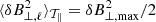 $ \langle \delta B_{\perp, \ell}^{2} \rangle_\mathcal{T_{\parallel}} = \delta B_{\perp, \max}^{2}/2 $
