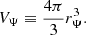 $$ \begin{aligned} V_\Psi \equiv \frac{4\pi }{3}r_\Psi ^3. \end{aligned} $$
