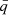 $ \bar{q} $