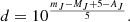 $$ \begin{aligned} d = 10^{\frac{m_J - M_J +5 -A_J}{5}} .\end{aligned} $$