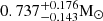 $ 0.737^{+0.176}_{-0.143}\rm M_\odot $