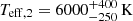 $ T_{\mathrm{eff,2}}=6000^{+400}_{-250}\,\rm K $