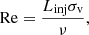 $$ \begin{aligned} \mathrm{Re}&= \frac{L_{\rm inj}\sigma _{\rm v}}{\nu }, \end{aligned} $$