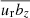 $ \overline{u_{\mathrm{r}} b_z} $