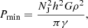 $$ \begin{aligned} P_{\rm min}=\frac{N_{\rm J}^2 h^2 G \rho ^2}{\pi \gamma }, \end{aligned} $$