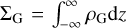 $\sum {_{\rm{G}} = \int_{ - \infty }^\infty {{\rho _{\rm{G}}}{\rm{dz}}} } $