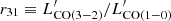 $ r_{31}\equiv{L^\prime_{{\rm CO(3-2)}}}/{L^\prime_{{\rm CO(1-0)}}} $