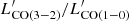 $ {L^\prime_{{\rm CO(3-2)}}}/{L^\prime_{{\rm CO(1-0)}}} $