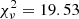 $ \chi^{2}_{\nu}=19.53 $