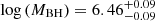 $ \log{({M_{\mathrm{BH}}} )}=6.46^{+0.09}_{-0.09} $