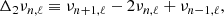 $$ \begin{aligned} ~ \Delta _2\nu _{n,\ell } \equiv \nu _{n{+}1,\ell } - 2 \nu _{n,\ell } + \nu _{n{-}1,\ell }, \end{aligned} $$
