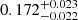 $ 0.172^{+0.023}_{-0.022} $