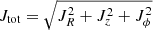 $ J_{\mathrm{tot}}=\sqrt{J_R^2 + J_z^2 + J_{\phi}^2} $