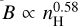 $B \propto n_{\rm{H}}^{0.58}$