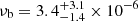 $ \nu_{\mathrm{b}}=3.4_{-1.4}^{+3.1} \times 10^{-6} $