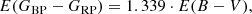 $$ \begin{aligned}&E(G_{\rm BP}-G_{\rm RP}) = 1.339 \cdot E(B-V), \end{aligned} $$