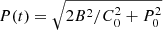 $ P(t) = \sqrt{2B^2/C_0^2 + P_0^2} $