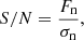 $$ \begin{aligned} {S/N} = \frac{F_{\rm n}}{\sigma _{\rm n}}, \end{aligned} $$
