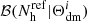 $ \mathcal{B}(N_{\mathrm{h}}^{\mathrm{ref}}|\Theta_{\mathrm{dm}}^{i}) $