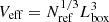$ V_{\mathrm{eff}}=N_{\mathrm{ref}}^{1/3}L_{\mathrm{box}}^{3} $