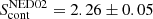 $ S_{\mathrm{cont}}^{\mathrm{NED02}} = 2.26\pm0.05 $