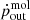 $ \dot p^{\mathrm{mol}}_{\mathrm{out}} $