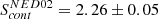 $ S_{cont}^{NED02}=2.26\pm0.05 $