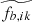 $ \widetilde{f_{b, ik}} $