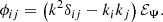 $$ \begin{aligned} {\phi _{ij}} = \left(k^2 \delta _{ij} - k_i k_j \right) {\mathcal{E} _\Psi }. \end{aligned} $$