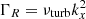 $ \Gamma_R = {\nu_{\rm turb}} k_x^2 $