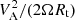 $ V_{\mathrm{A}}^{2}/(2 \Omega R_{\mathrm{t}}) $
