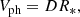 $$ \begin{aligned} V_{\text{ph}} = D R_{*}, \end{aligned} $$