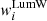 $ \mathit{w}_{i}^{\mathrm{LumW}} $