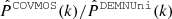 $ \hat P^{\texttt{COVMOS}}(k)/\hat P^{\texttt{DEMNUni}}(k) $